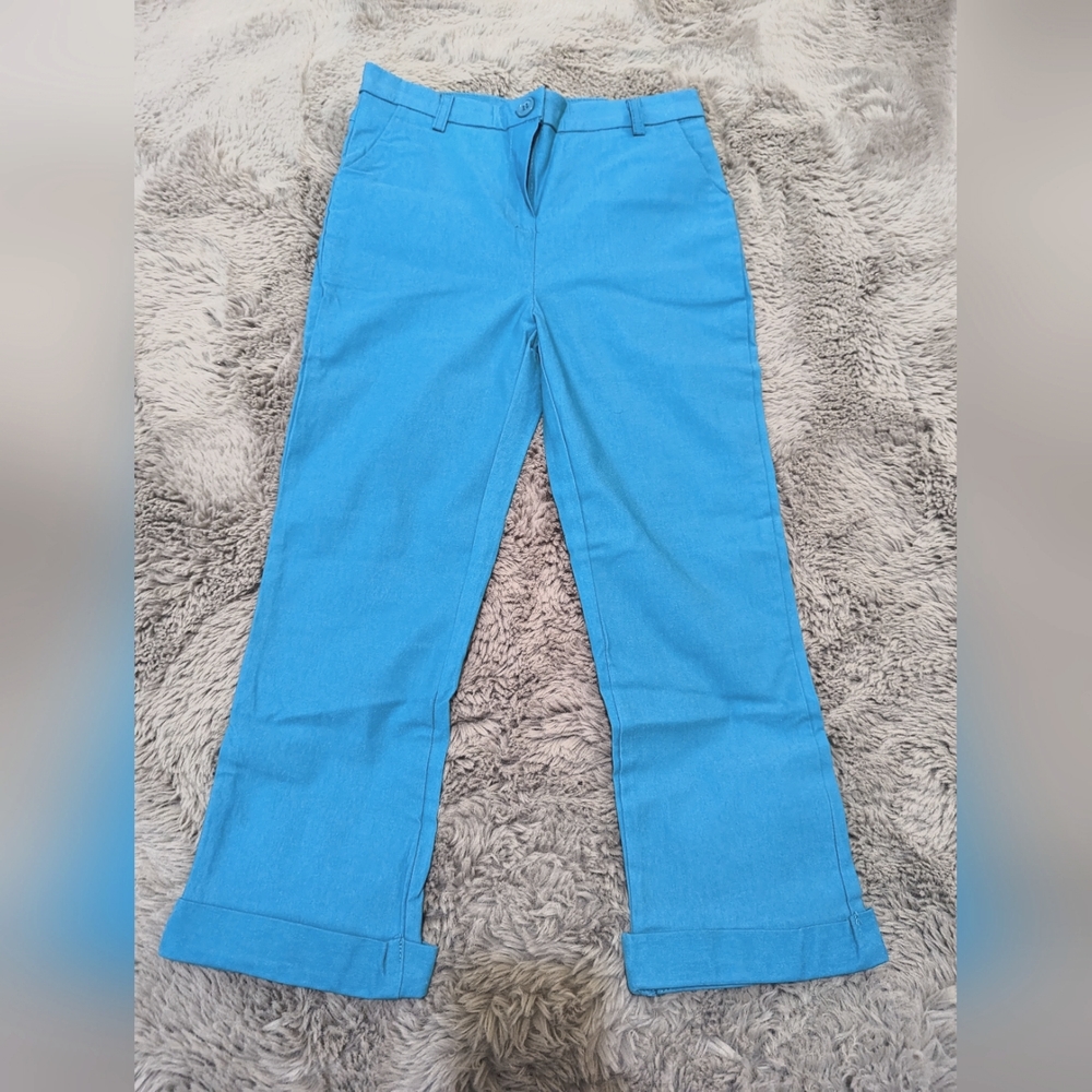 Women's Suzy Shier Turquoise Cropped Pants